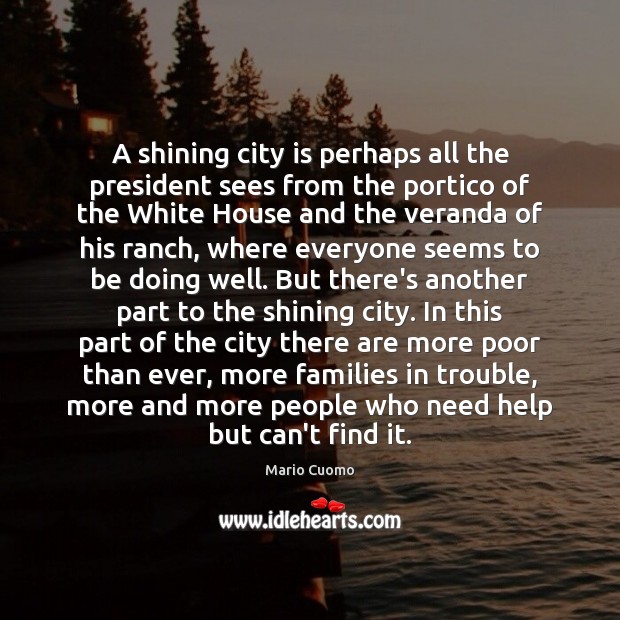 A shining city is perhaps all the president sees from the portico Image