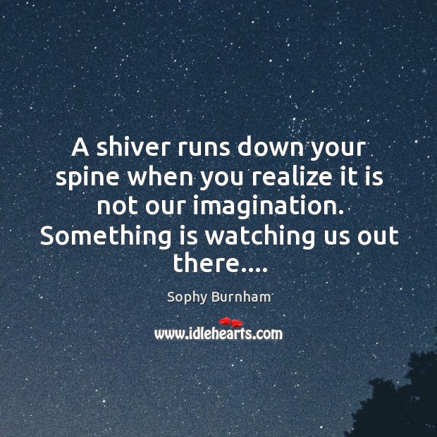 A shiver runs down your spine when you realize it is not Sophy Burnham Picture Quote