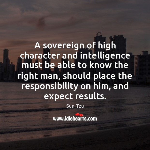 A sovereign of high character and intelligence must be able to know Image