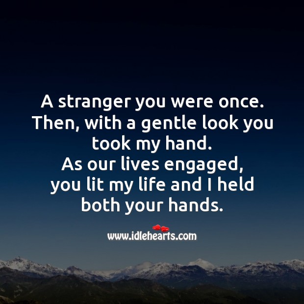 A stranger you were once. Image