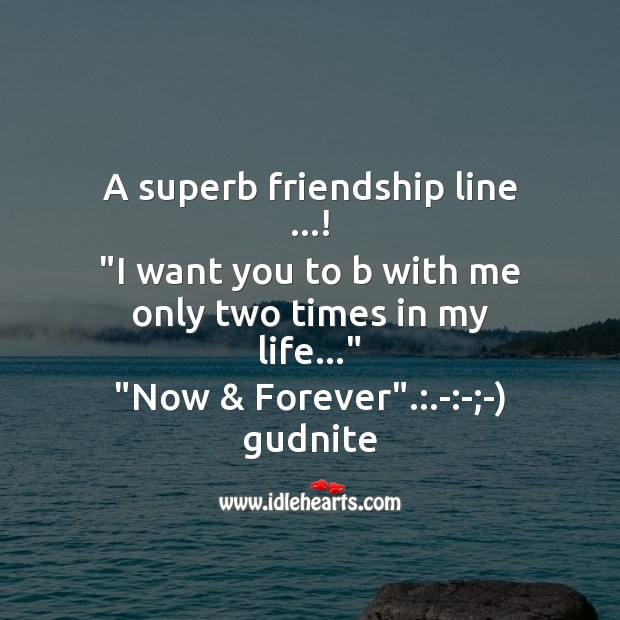 A superb friendship line …! Good Night Messages Image