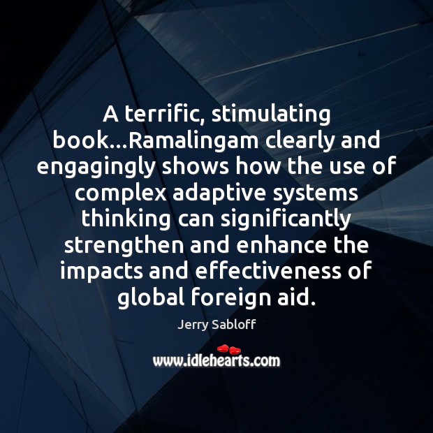 A terrific, stimulating book…Ramalingam clearly and engagingly shows how the use Jerry Sabloff Picture Quote