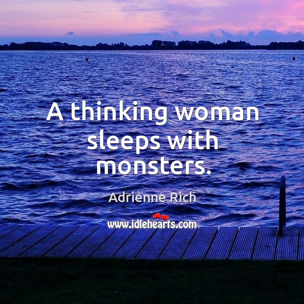 A thinking woman sleeps with monsters. Image