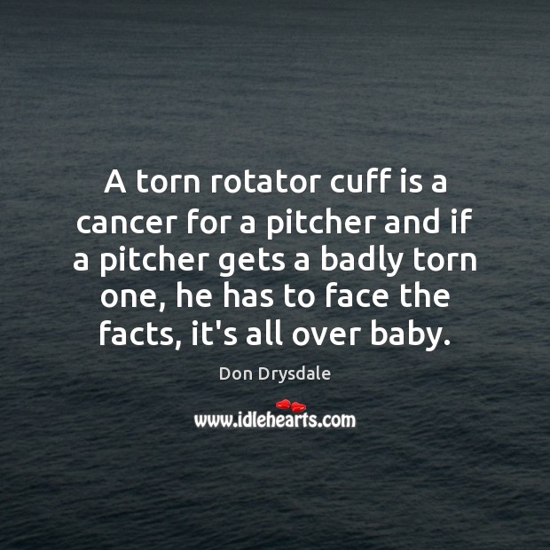 A torn rotator cuff is a cancer for a pitcher and if Image