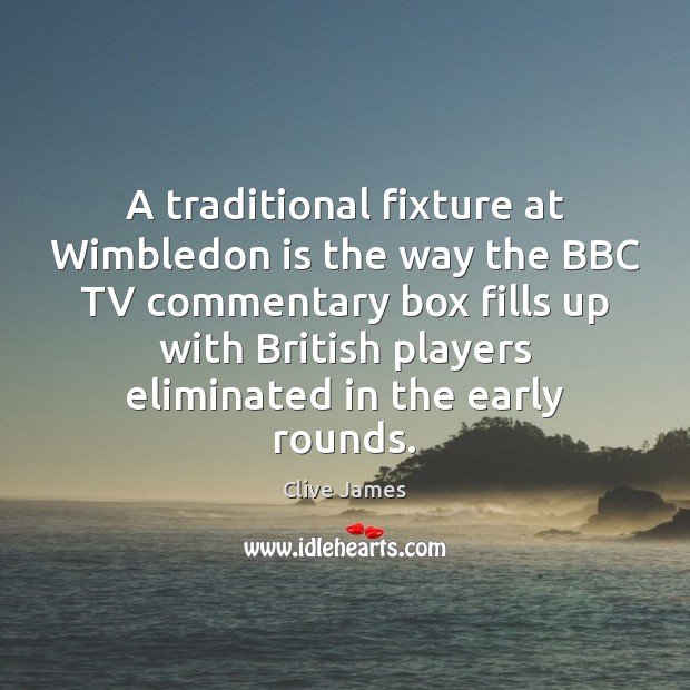 A traditional fixture at Wimbledon is the way the BBC TV commentary Image