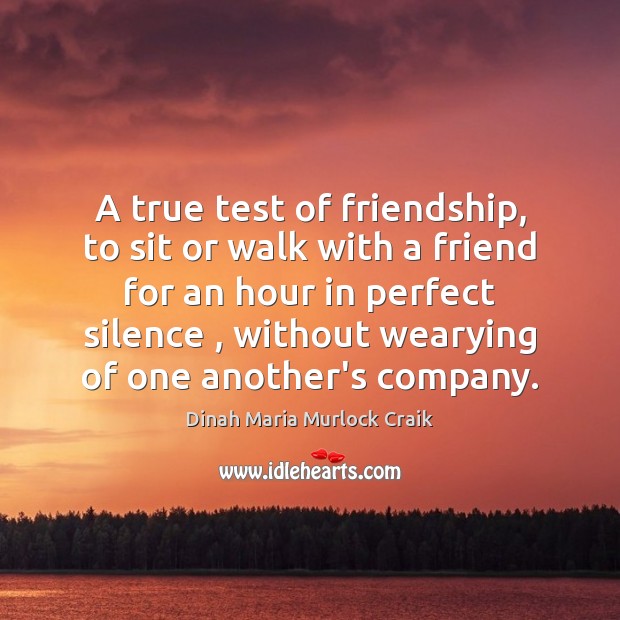A true test of friendship, to sit or walk with a friend Image