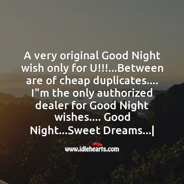 A very original good night Good Night Quotes Image