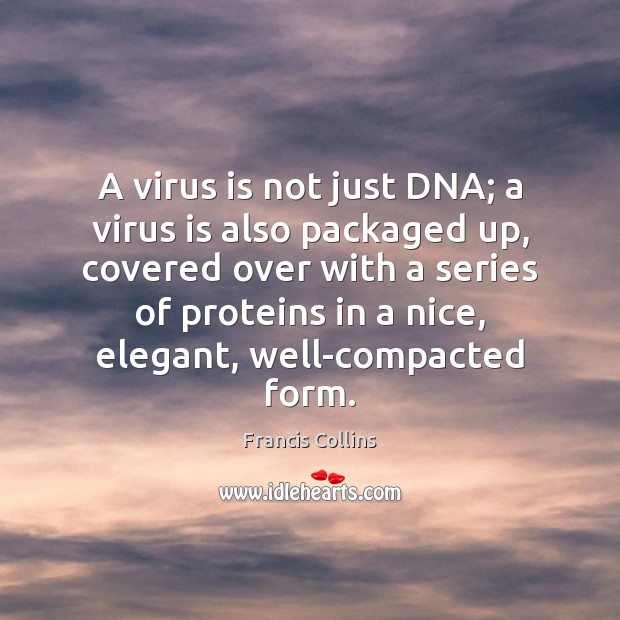 A virus is not just DNA; a virus is also packaged up, Image