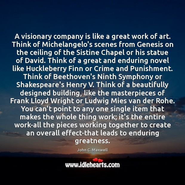 A visionary company is like a great work of art. Think of Image