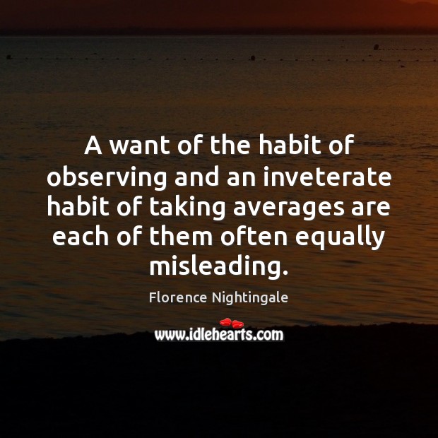 A want of the habit of observing and an inveterate habit of Image