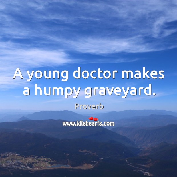 A young doctor makes a humpy graveyard. Image