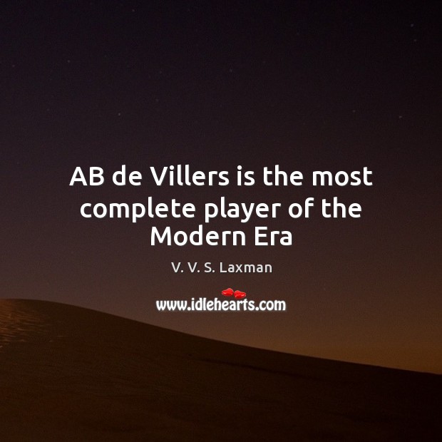 AB de Villers is the most complete player of the Modern Era Image