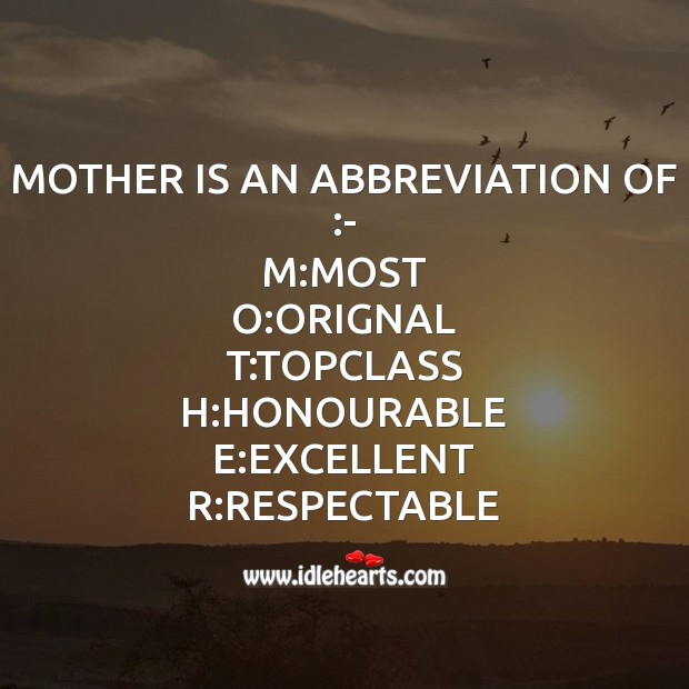 Abbreviation of Mother Mother’s Day Messages Image