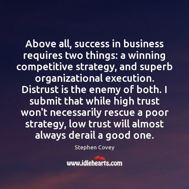 Above all, success in business requires two things: a winning competitive strategy, Image