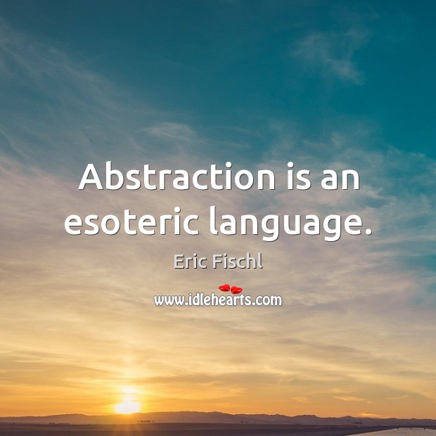 Abstraction is an esoteric language. Image