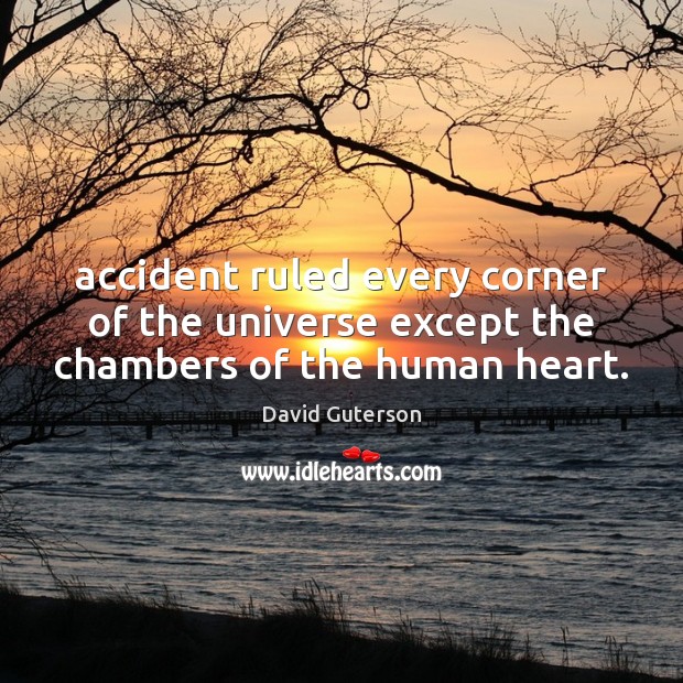 Accident ruled every corner of the universe except the chambers of the human heart. Image