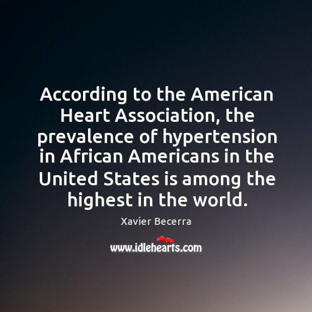 According to the american heart association, the prevalence of hypertension in african Image