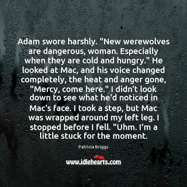 Adam swore harshly. “New werewolves are dangerous, woman. Especially when they are Image