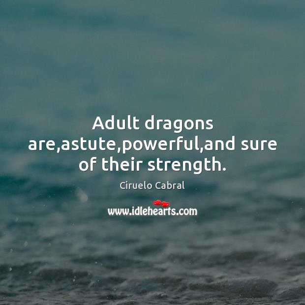 Adult dragons are,astute,powerful,and sure of their strength. Image