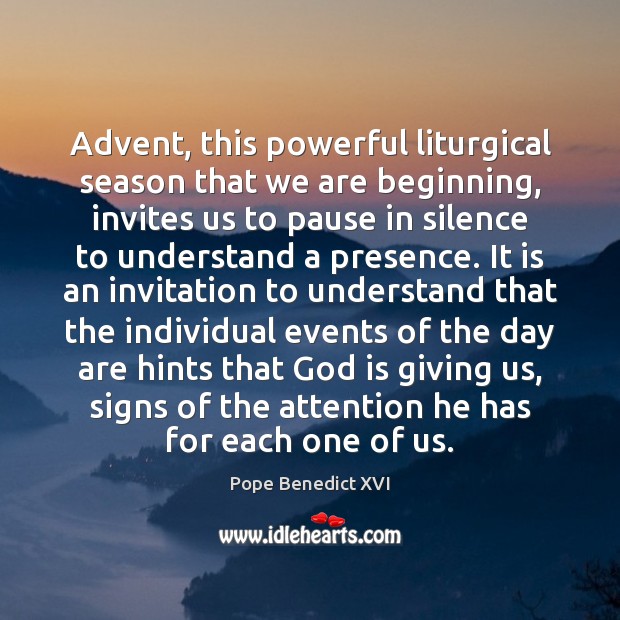 Advent, this powerful liturgical season that we are beginning, invites us to Image