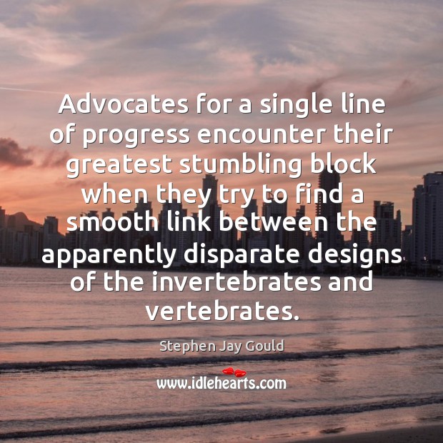 Advocates for a single line of progress encounter their greatest stumbling block Image
