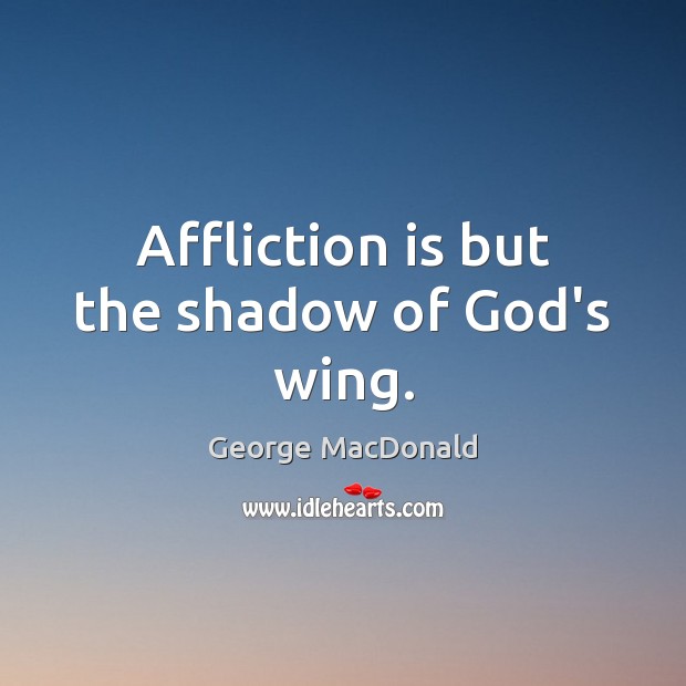 Affliction is but the shadow of God’s wing. Image