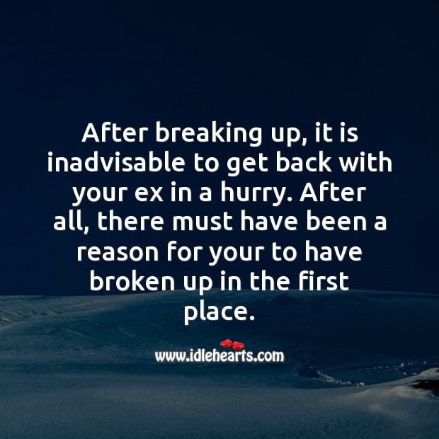 After breaking up Image