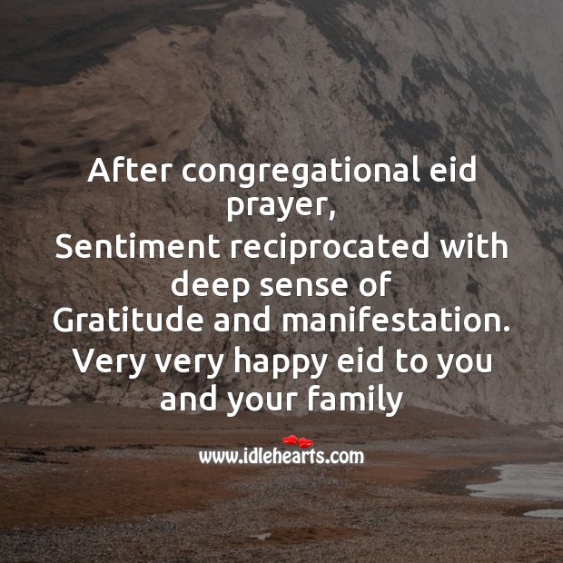 After congregational eid prayer Eid Messages Image