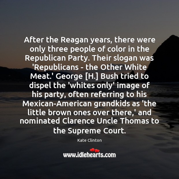After the Reagan years, there were only three people of color in Image