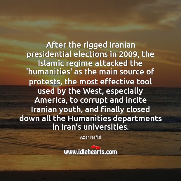 After the rigged Iranian presidential elections in 2009, the Islamic regime attacked the Image