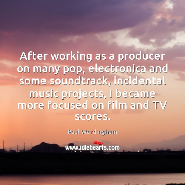 After working as a producer on many pop, electronica and some soundtrack, Image
