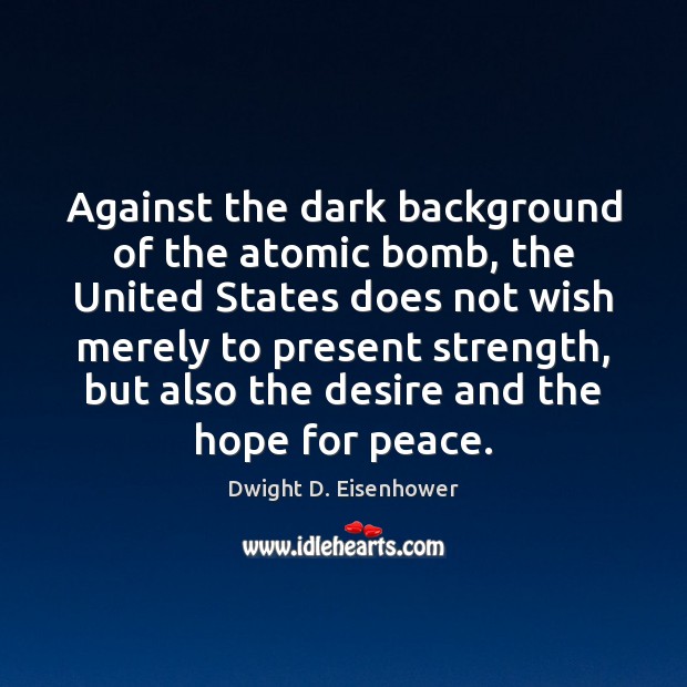 Against the dark background of the atomic bomb, the United States does Image