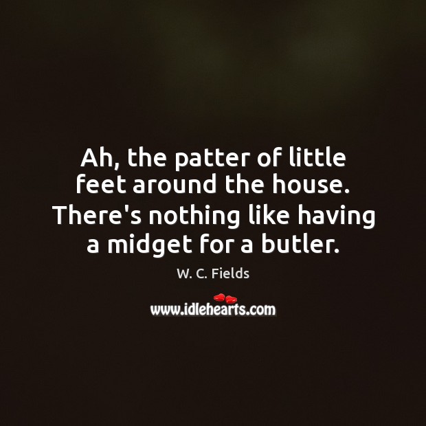 Ah, the patter of little feet around the house. There’s nothing like W. C. Fields Picture Quote