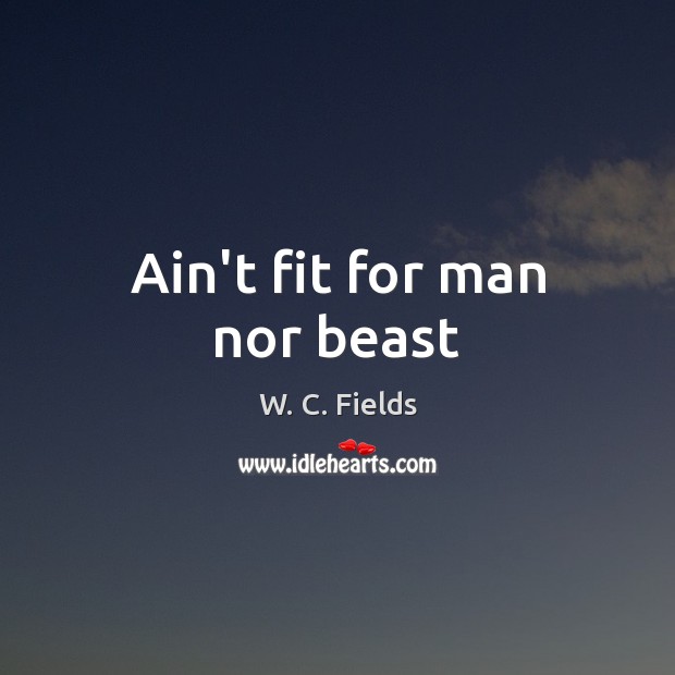 Ain’t fit for man nor beast Image