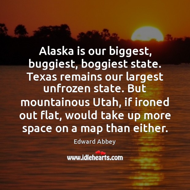 Alaska is our biggest, buggiest, boggiest state. Texas remains our largest unfrozen Image