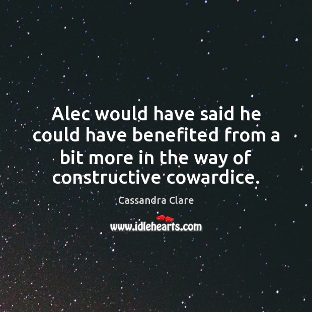 Alec would have said he could have benefited from a bit more Image