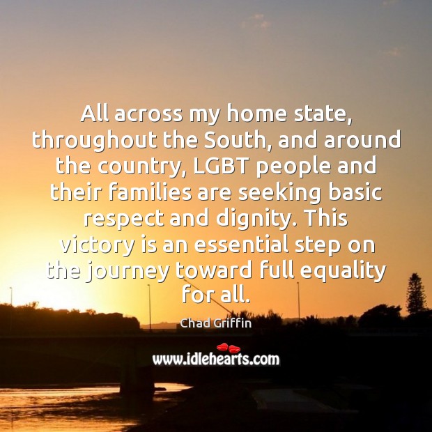 All across my home state, throughout the South, and around the country, Victory Quotes Image