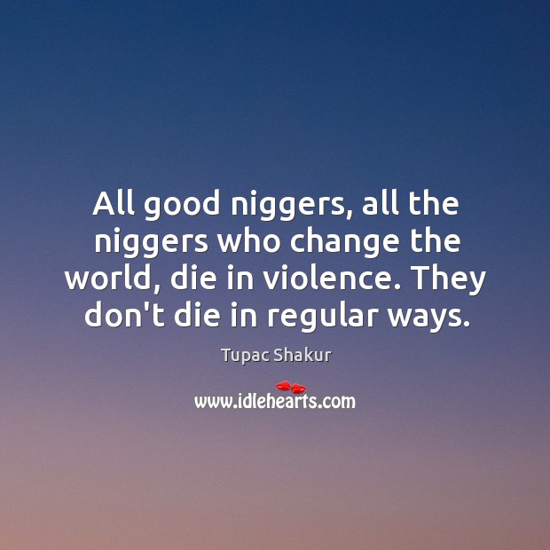 All good niggers, all the niggers who change the world, die in Image