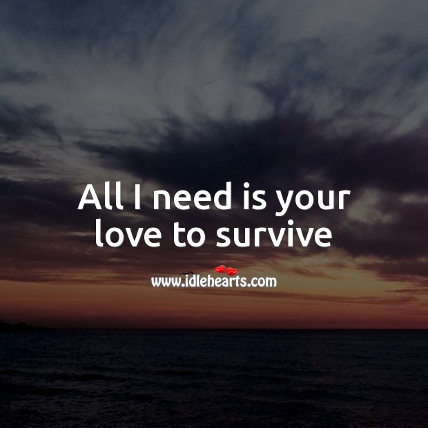 All I need is your love to survive Valentine’s Day Messages Image