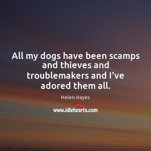 All my dogs have been scamps and thieves and troublemakers and I’ve adored them all. Image