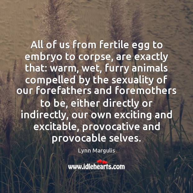All of us from fertile egg to embryo to corpse, are exactly Image