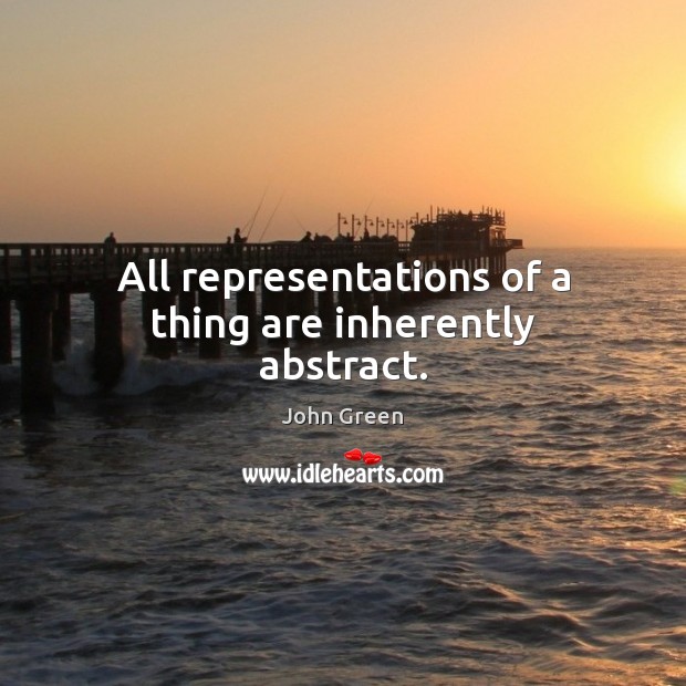 All representations of a thing are inherently abstract. Image