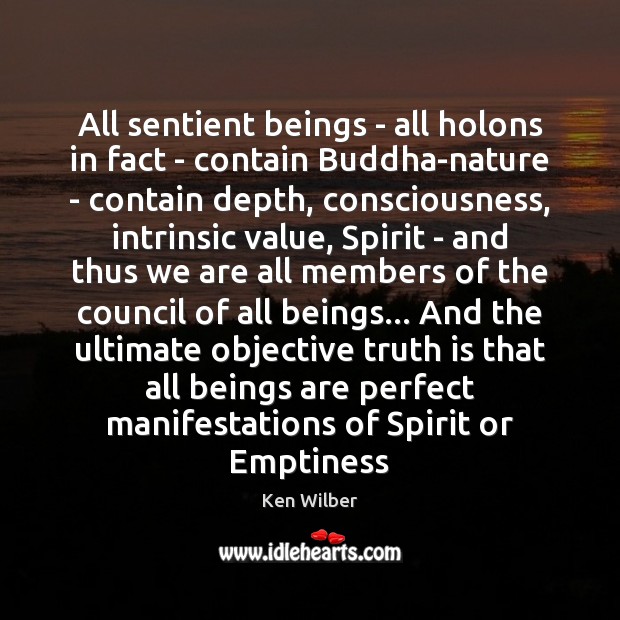 All sentient beings – all holons in fact – contain Buddha-nature – Image