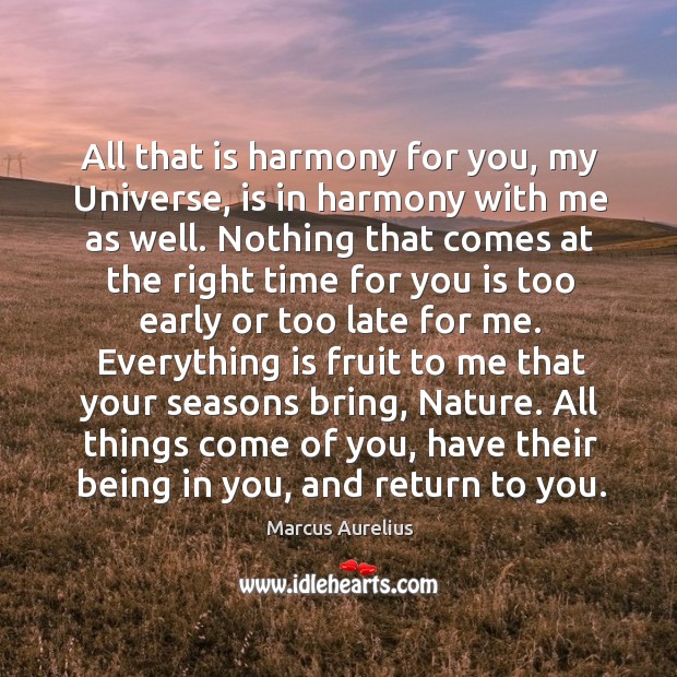 All that is harmony for you, my Universe, is in harmony with Image