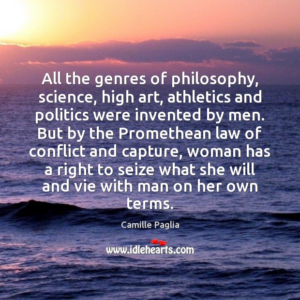 All the genres of philosophy, science, high art, athletics and politics were Image