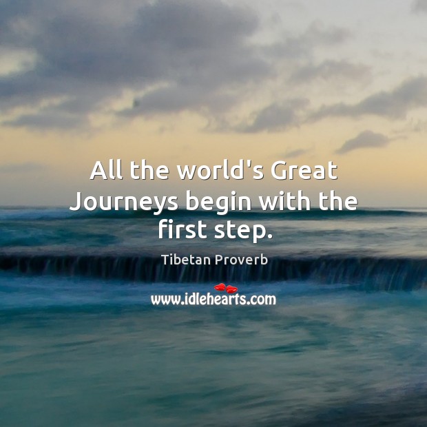 All the world’s great journeys begin with the first step. Image