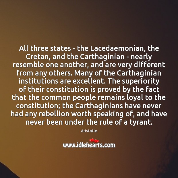 All three states – the Lacedaemonian, the Cretan, and the Carthaginian – Image