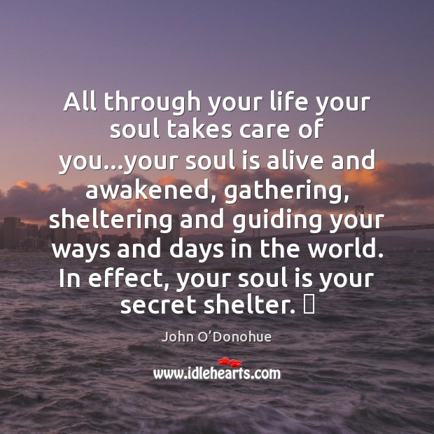 All through your life your soul takes care of you…your soul Soul Quotes Image
