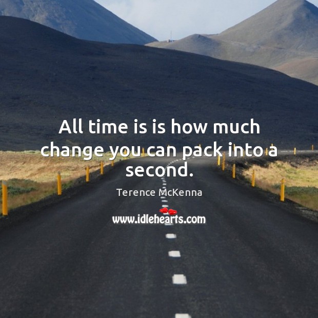 All time is is how much change you can pack into a second. Image