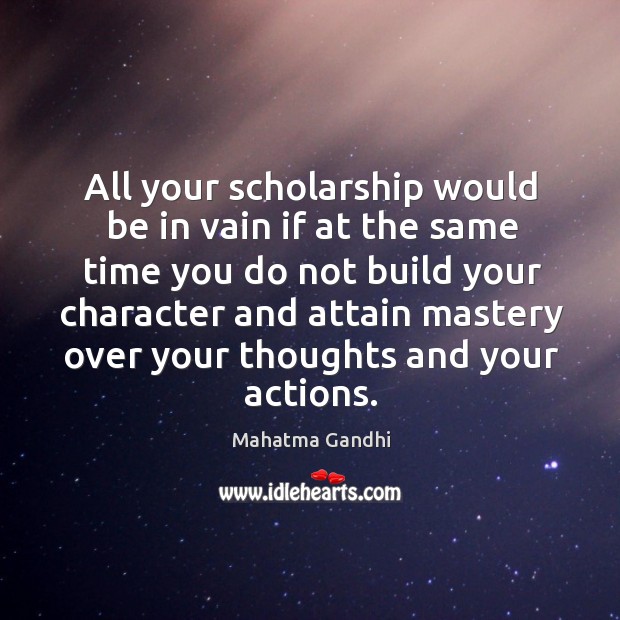 All your scholarship would be in vain if at the same time Image